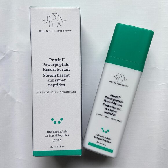 NEW Drunk Elephant Protini Powerpeptide Resurfacing Serum with Lactic Acid 30mL - Picture 1 of 3